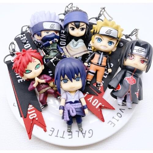 Naruto GK Action Figure Keychain Anime Shippuden Model NARUTO Uchiha Sasuke Hatake Uzumaki Kakashi PVC Figure Toy Doll kid Gift