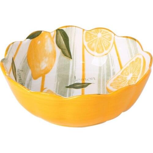 Fruit Style Ceramic Bowl Baking Oven Bowl Baking Plate Salad Noodle Soup Bowl Breakfast Fruit Bowl Tableware dishwasher safe