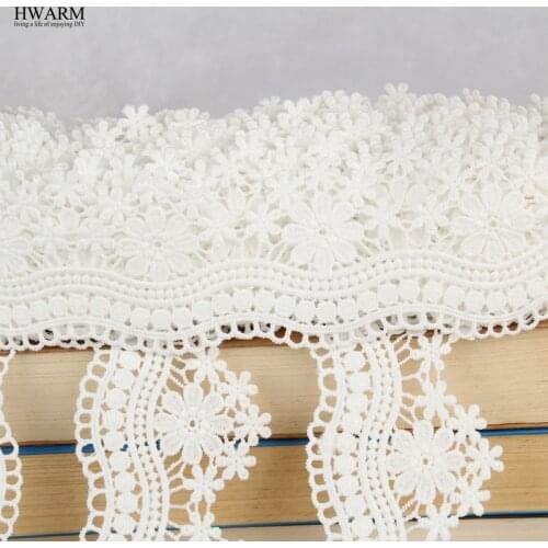 10yard 6cm lace fabric ribbon wedding decoration for home gift High-quality new water-soluble milk silk embroidery bar code lace