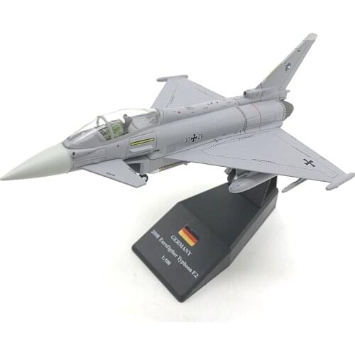 Diecast 1:100 EF2000 typhoon fighter model toy Germany Air Force Static simulation product Aircraft Airplane Models