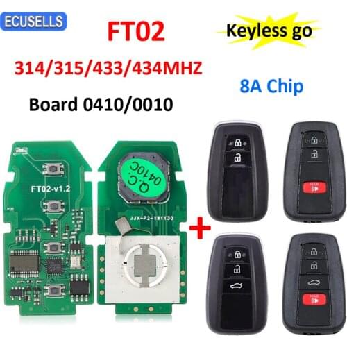 Lonsdor FT02 0410/0010 Circuit Board 314/433Mhz 8A Chip Car Remote Smart Keyless Go Key Pcb for Lexus Toyota Camry Corolla RAV4