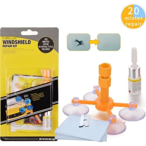 Windshield Repair Kit Quick Fix Car Cracked Glass Resin Sealer DIY Auto Window Screen Polishing Windscreen Repair Tool