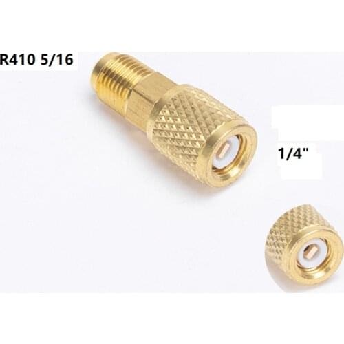 New R410 Brass Adapter 1/4 female to 5/16 male Charging Hose for Inverter air conditioner