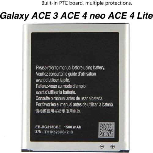 Original EB-BG313BBE Battery For Samsung Galaxy ACE 3 ACE 4 Neo Lite G313H S7272 S7898 G318H G313M S7562C 1500mAh