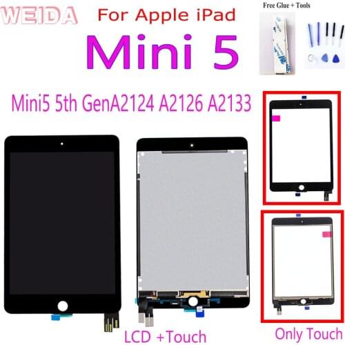 Original LCD For iPad Mini 5 LCD Display Mini5 5th Gen Touch Screen For iPad Mini 2019 Touch screen Digitizer A2124 A2126 A2133