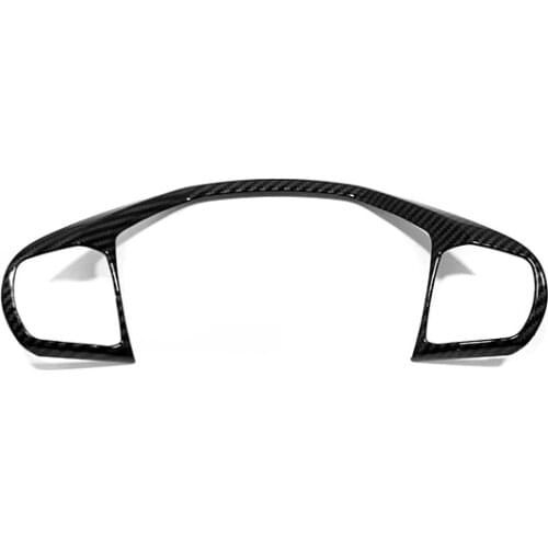 For 2020 2021 Ford Explorer Carbon Fibre Car Steering Wheel Control Panel Button Cover Cover Protector Sticker Car Accessories