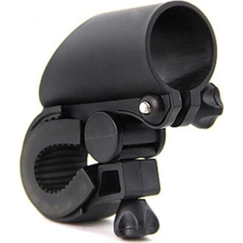 Plastic Rubber Bike LED Flashlight Clamp Torch Bracket Holder Mount Bicycle Front Light Head Lamp Clips Cycling Accessories