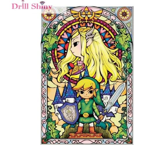 Full Square Diamond Painting Cartoon Portrait Rhinestone Paste 3D Diamond Embroidery Soldier Princess Needlework Game Character