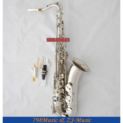 Professional Silver Nickel Tenor Saxophone Sax High F Free Metal Mouthpiece Case