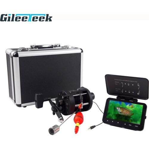 4.3inch Fish Finder Camera with Wheel and Sun-visor Support Ocean/ICE Fishing Video Recording 8pcs LED Wide Viewing Angle WF06A