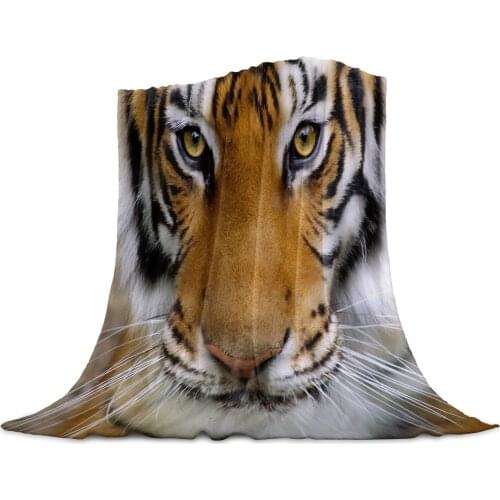 Tiger Carnivore Beast Family Decoration Woolen Blanket Adult Children Bed Sofa Exquisite Soft Flannel Travel Blanket