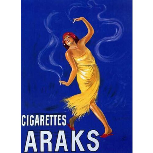 Araks – Leonetto Cappiello CIGARETTES (1910) REPRODUCTION METAL TIN SIGN POSTER