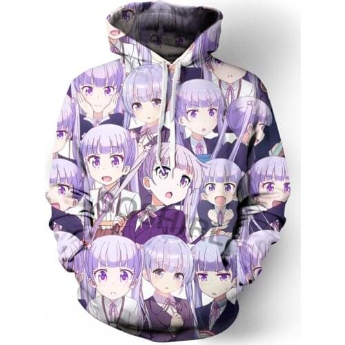 SOSHIRL Kawaii Purple Girls Hoodies Funny New Game Anime Hoody Unisex Winter Hip Hop Streetwear Harajuku Classic Pullovers Coats