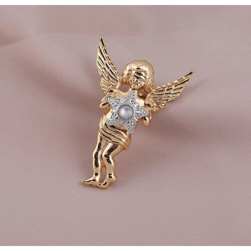 Style artistic texture star sky little angel beautiful daze three dimensional fashion coat cardigan brooch brooch lady