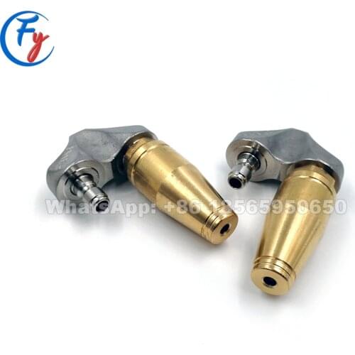 Brass Sewer Cleaning Nozzle, 1/4" 12mm Quick Plug 360 Degree Rotating Jet Pipeline Dredge Head, Root Ranger Water Jetter Nozzle