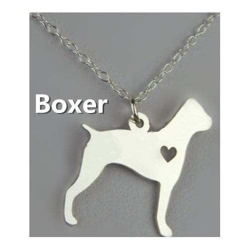 Trendy Gold Silver Personalized Contracted Chesapeake Bay Retriever Necklace I Heart Dog Hunger Games Necklace Women Best Friend