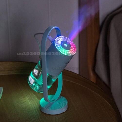 Creative Negative Ion Humidifier Smart LED Color Projection Bedroom Office Household Heavy Fog Humidifier Car Purifier