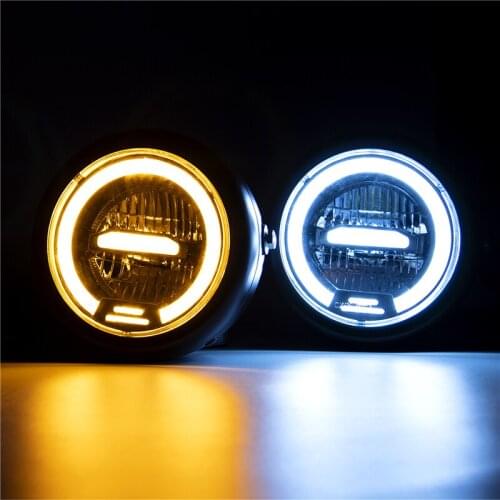 6.5 inch Universal Cafe Racer Vintage Motorcycle LED Head lamp Headlamp distance light Refit motorcycle headlight Cafe Racer