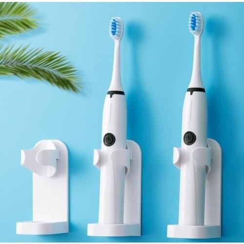 1PC Creative Traceless Stand Rack Organizer Electric Wall-Mounted Holder Space Saving toothbrush holder Bathroom Accessories