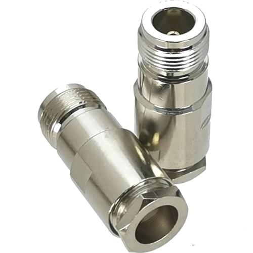 1Pcs Connector N female jack clamp RG8 LMR400 RG213 RG165 RG393 cable Straight RF Coaxial adapter