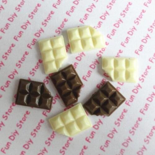 12*17mm 50pcs/lot resin food cabochon chocolate for decoration