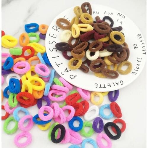 200pcs/Pack Babies Colorful Nylon Small Elastic Hair Bands Child Ponytail Holder Rubber Bands Headband Kids Hair Accessories