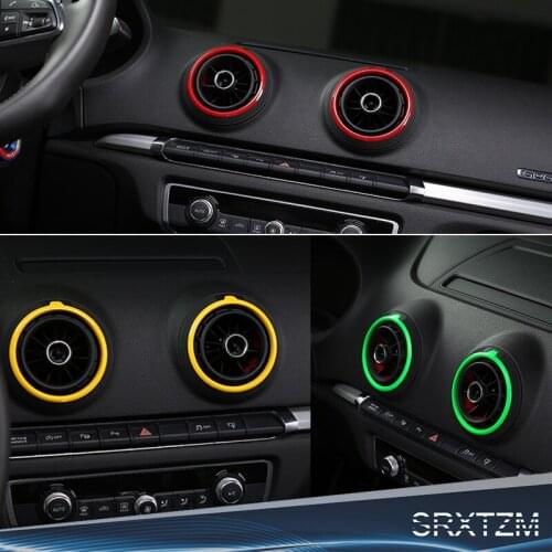 4pcs for Audi A3 2013-2017 & S3 2013-2016 Car Console Air Condition Vent Outlet Ring Cover Replacement