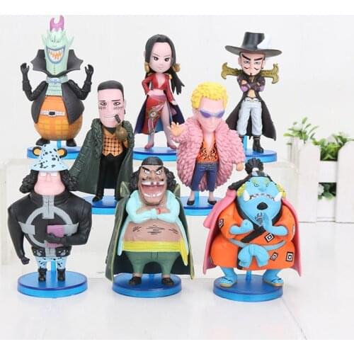 8pcs/set Anime ONE PIECE Boa Hancock Figure Jinbei one piece Edward Newgate White Beard Marshall · D ·ONE PIECE Figure 8cm toys