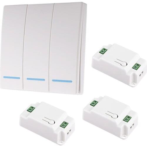 86 Type 433Mhz Portable Wireless Switch Light RF Remote Control AC 110V 220V Receiver Smart Switch Wall Panel 1pc