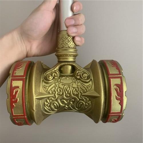 Anime Sword Toy Area of Douluo Continent Clear Sky Hammer 57cm Gold Hammer Killing God Collect Ornament Gift For Boys PU Weapon