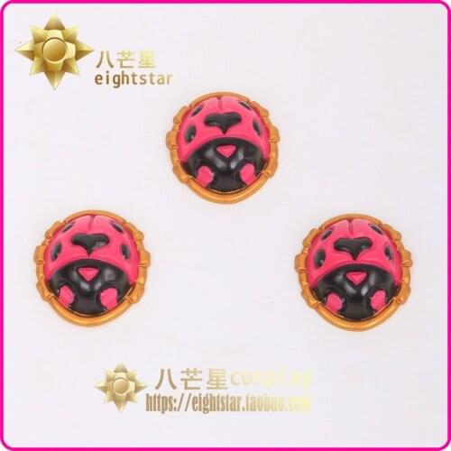 Anime JOJOs Bizarre Adventure Golden Wind Giorno Giovanna Ladybug Brooch Badge Pin 6cm Cosplay Accessories Prop Xmas Gift 1pcs