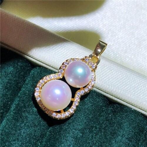 Beautiful Gold Plated Pendant Mountings Base Findings Settings Jewelry Parts Fittings Jewellery Accessories for Pearls Beads