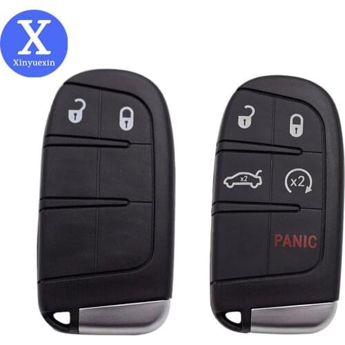 Xinyuexin Car Smart Key Case Shell Fob for Dodge Durango Chrysler 300 for Jeep Grand Cherokee 2014 2015 2016 2017 2018 2 5Button