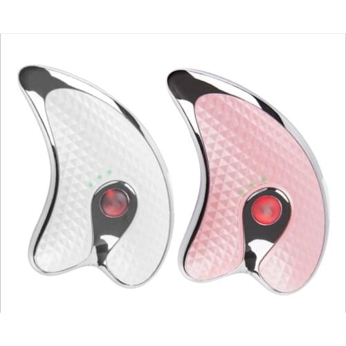 Electric Dolphin Gouache Scraper Face Massager Heated Vibration Gua Sha Board Red Blue Light Therapy Facial Lifting Slimming Too
