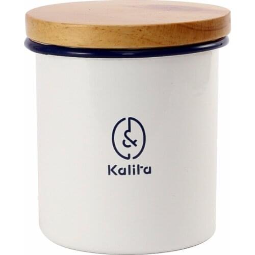 Large Capacity Enamel Storage Tank with Good Sealing Effect and Convenient Storage of Kitchen Condiments