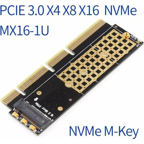 JEYI MX16-1U M.2 for NVMe SSD for NGFF TO PCI-E 3.0 X4 X8 X16 Adapter M Key Interface Card Suppor PCI Express 2280 Size m.2