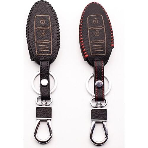 Leather Car Remote Cover Car Key box For Nissan Qashqai J11 X-Trail T31 T32 Vampira Pathfinder Murano Teana Juke Note 2016