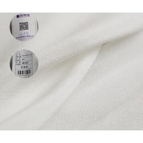 Red Raspberry 20momme white silk ghost crepe Fabrics Garment Material Summer Women Dress Sewing DIY Cloth Freeshipping