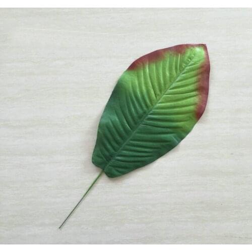 2pcs 36CM Strelitzia reginae leaf artificial green red banana leaves home decoration flower arrangement DIY material