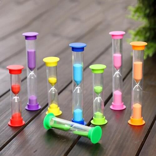 Small Hourglass Sand Clock Colorful Timers Sand Timer Sandglass Desk Home Decoration Accessories Toys Gifts Random Color
