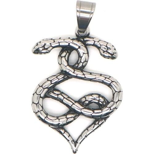 Unisex 316L Stainless Steel Cool Fashion Snake Pendant Chain