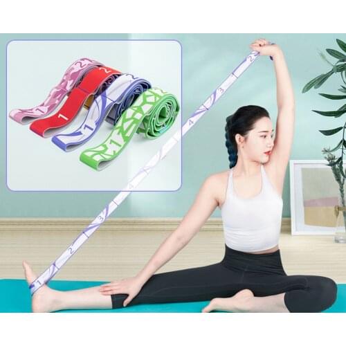 2021 New Stretch Rope Yoga Rally Belts Elastic Latin Dance Stretch Belt Loop Yoga Strap Pilates Home Gym Fitness Resistance Band