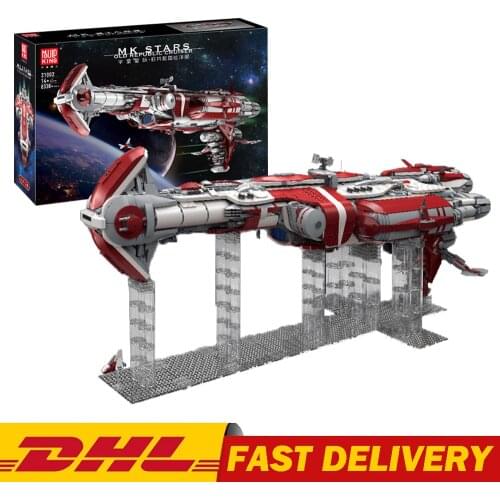 New MOC Star Ship Old Republic Cruiser Tantive IV Blockade Runner Building Block Bricks Creative Planet Game Toys for Kids Gifts