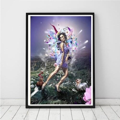 Full Square Round 5D Diamond Painting Beautiful woman with butterfly wings 3D Diamond Embroidery Diamond Mosaic Art A521