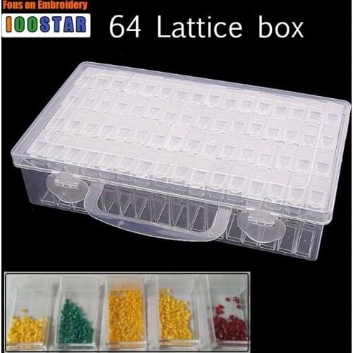 Transparent Diamond Beads Container Rhinestone Daimond Stone Organizer Storage Cover with Hole Diamond Painting Accessory Box