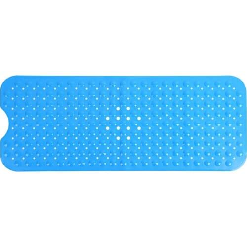 Rectangle Non-Slip Secure Safety Mat With Suction Cup Bathtub Kitchen Bathroom Home Use Blue Bathroom Anti-Slip Mat