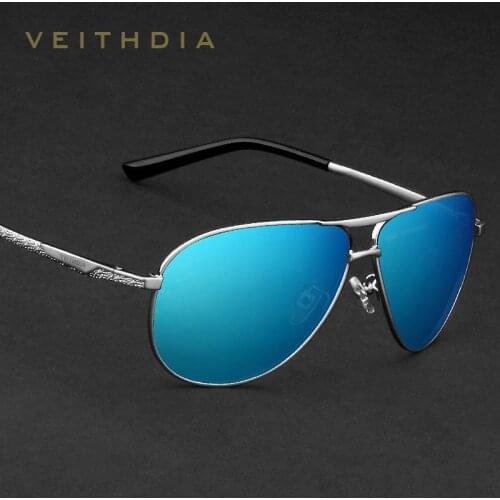 VEITHDIA Brand Classic Fashion Mens Sunglasses Polarized Mirror UV400 Lens Eyewear Accessories Sun Glasses For Men Women 2556