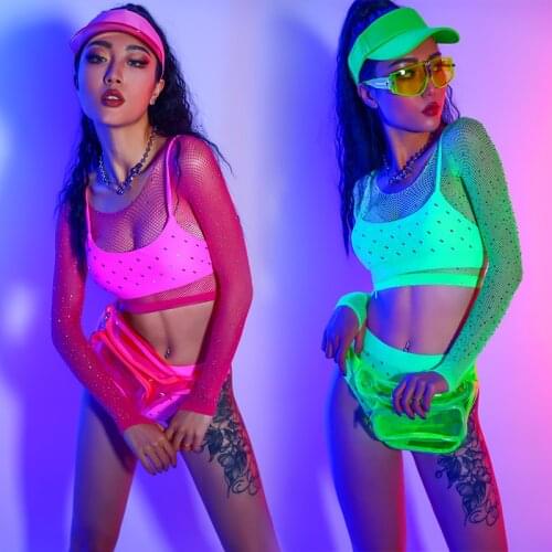 Bar Ds DJ Costumes New Sexy Jazz Nightclub Gogo Lead Dance Costume Fluorescent Stage Costume Women Pole Dance Clothing DN8646