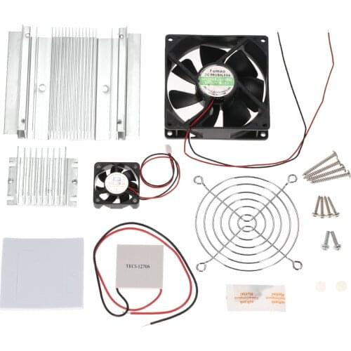 DIY Thermoelectric Peltier Refrigeration Cooling Semiconductor Cooler Conduction Module + Radiator + Cooling Fan + TEC1-12706