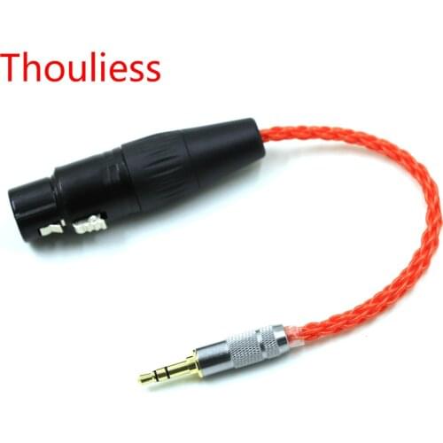 Thouliess UPOCC Silver Plated 3.5mm Stereo 3pole Male to 4-Pin XLR Balanced Female Adapter Audio Cable